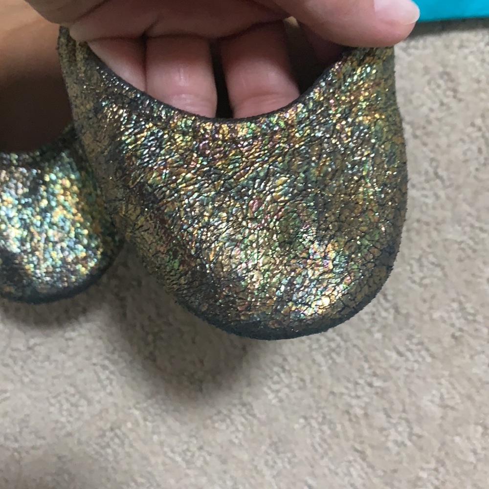 Tieks Starstruck Gold Leather Ballet Flats - Picture 6 of 6